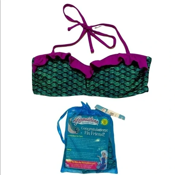 Mermaid Swimsuit Bikini, Womens S Celtic Green,New Bottoms, Excellent Cond Top - Picture 1 of 11